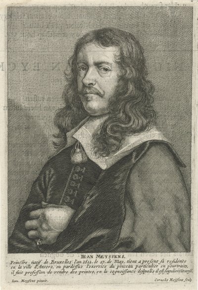 Kupferstich von Jan Meyssens nach einem Selbstporträt, von seinem Sohn Cornelis von Cornelis Meyssens